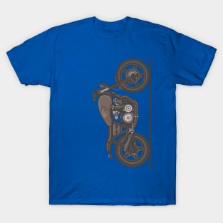 Cafe Racer Sideways Bike T-Shirt